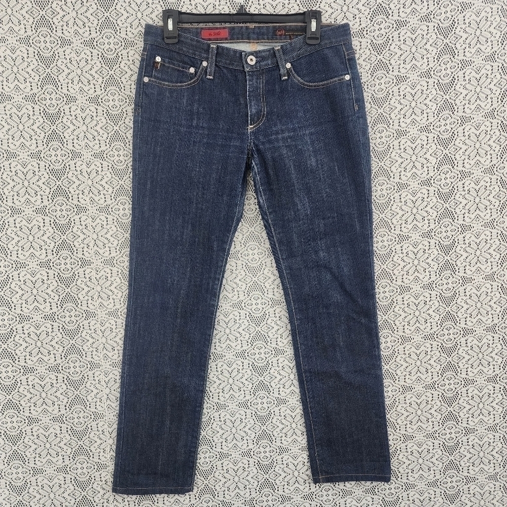 Ag Adriano Goldschmied Dark Blue Ankle Jeans